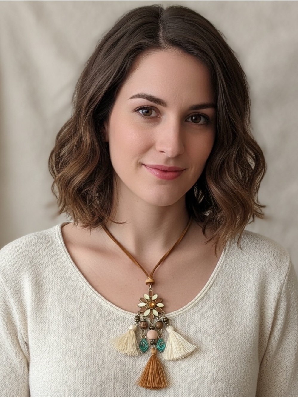 💖 Emery Rose Tassel Charm Necklace